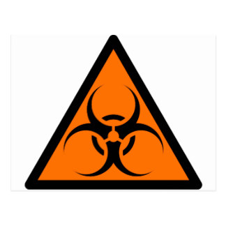 Biohazard Warning Sign Postcards | Zazzle