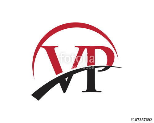 VP red letter logo swoosh" Stock image and royalty-free vector ...