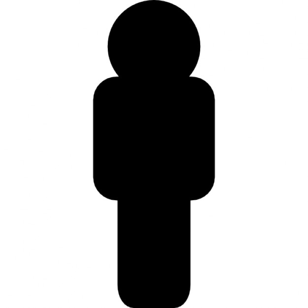 Person, standing, full body outline, IOS 7 interface symbol Icons ...