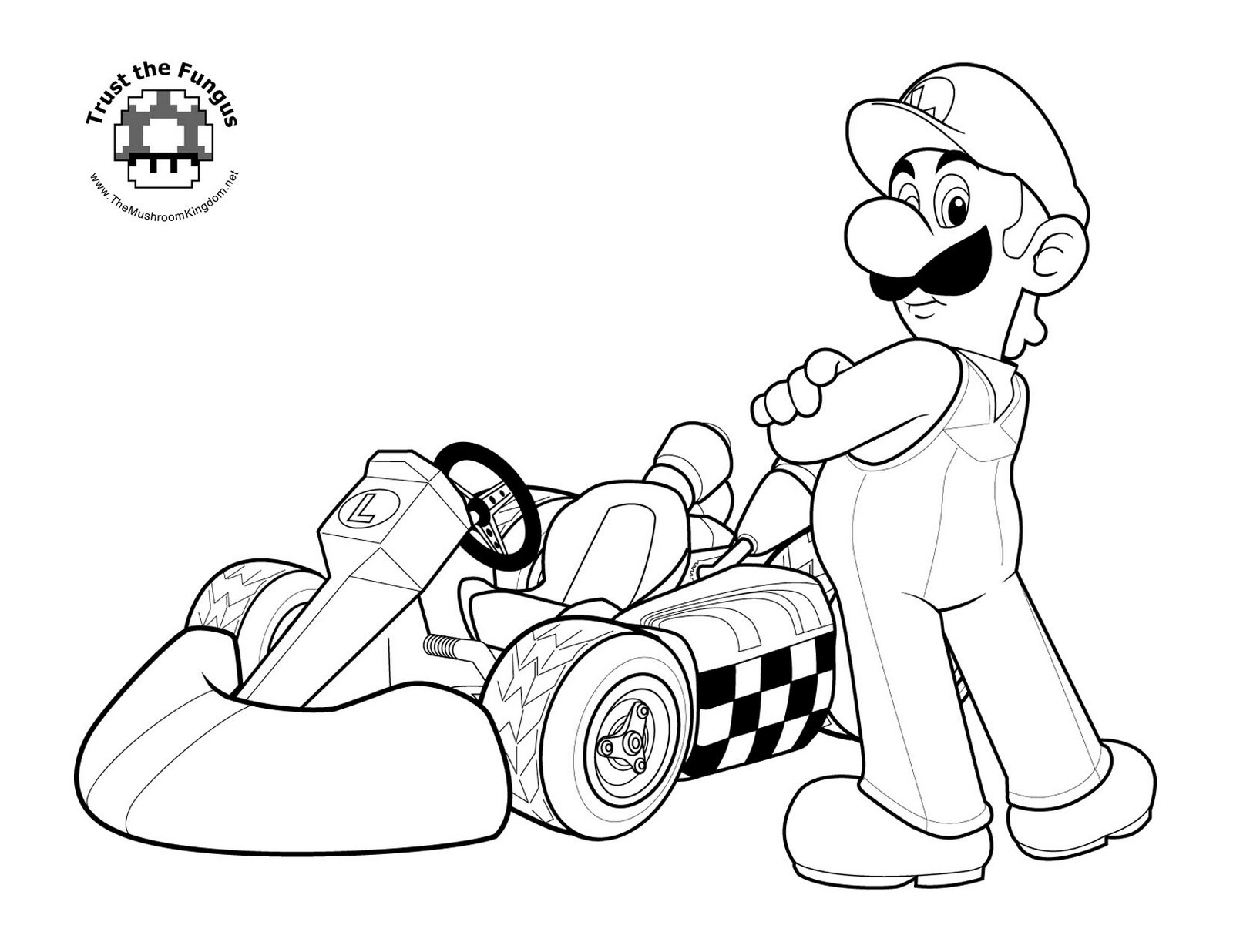 Mario Coloring pages - Black and white super Mario drawings for ...