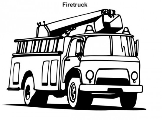 coloring pages fire truck for kids printable