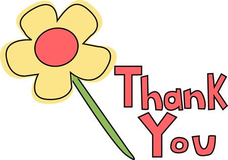 Clip art thank you flowers