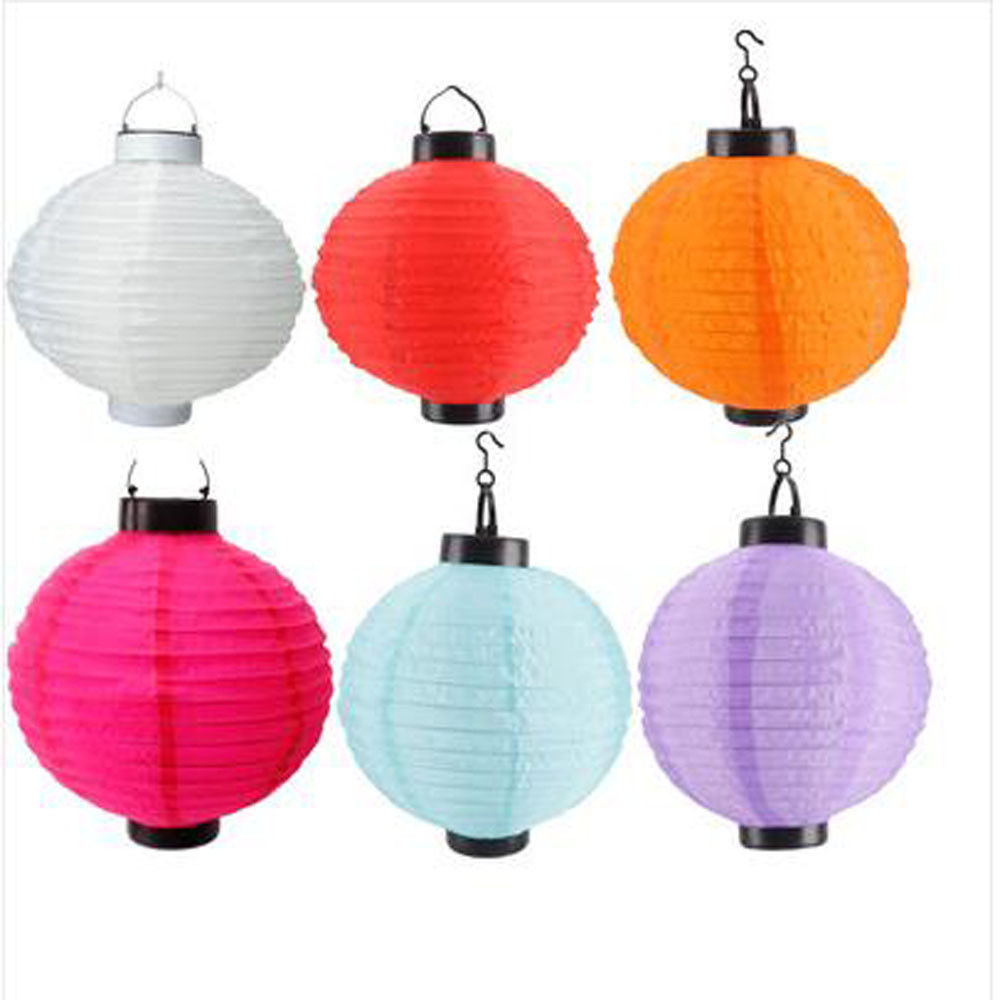 New 10&#034; Solar Chinese Lantern Wedding Party Outdoor LED Light ...