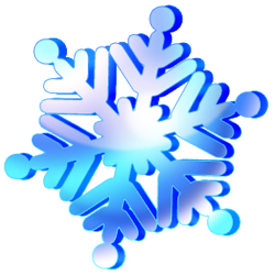 Blue snowflake clipart free