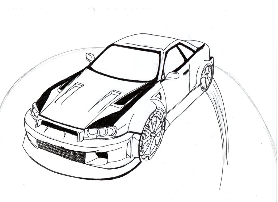 Outline Drawing Of Drift Cars | Free Download Clip Art | Free Clip ...