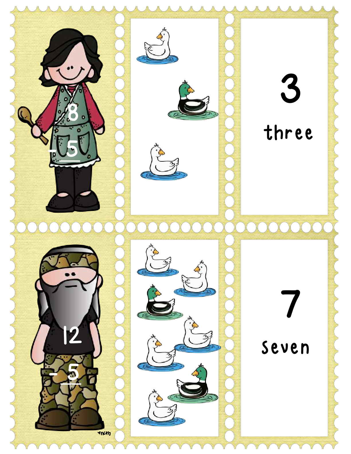 Creations by Mrs. Mouse: New Printable: Subtract-a-Duck (Duck Dynasty)