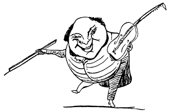 Public Domain images 026 cartoon of a man with a fiddle and bow ...