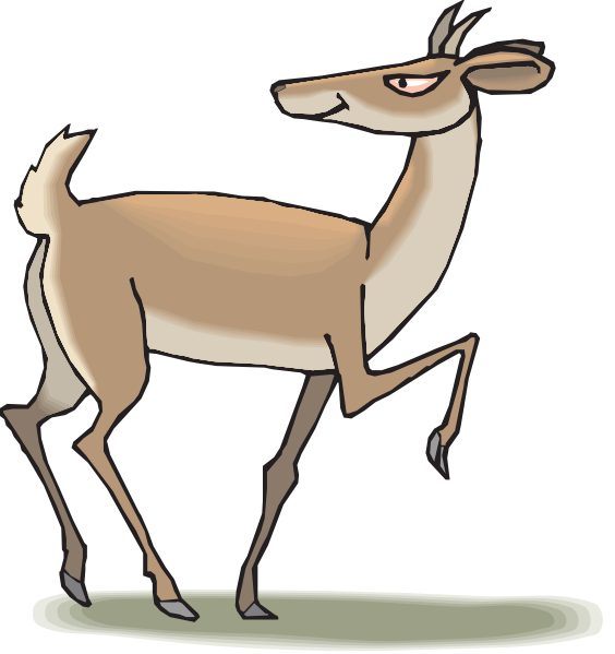 Leaping Antelope Clip art - Animal - Download vector clip art online