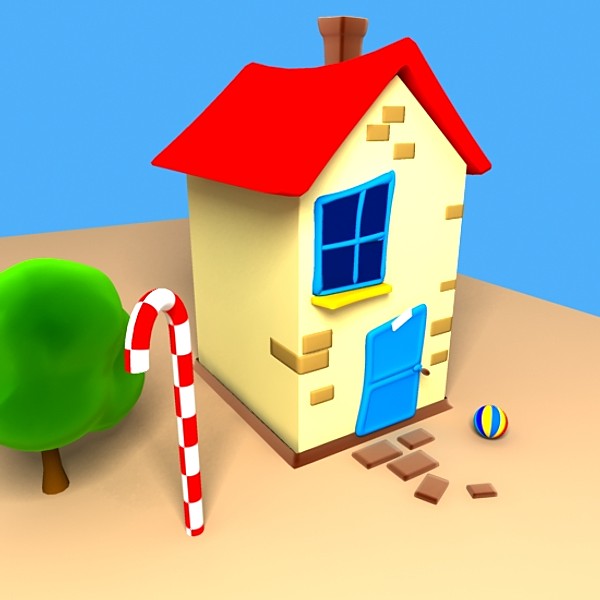 child house cartoon playground 3d model