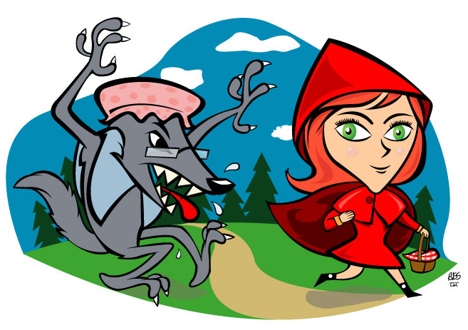 Little Red Riding Hood Wolf Clip Art - ClipArt Best