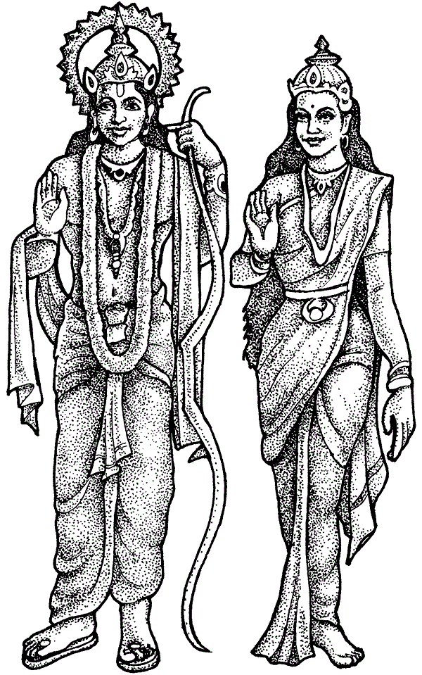 hindu wedding clip art Colouring Pages