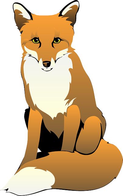 Free Sitting Fox Clip Art