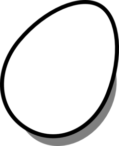 Egg outline black and white clipart