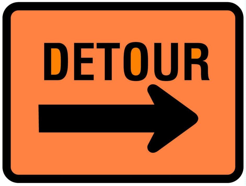 Detour Sign Clipart - Free to use Clip Art Resource