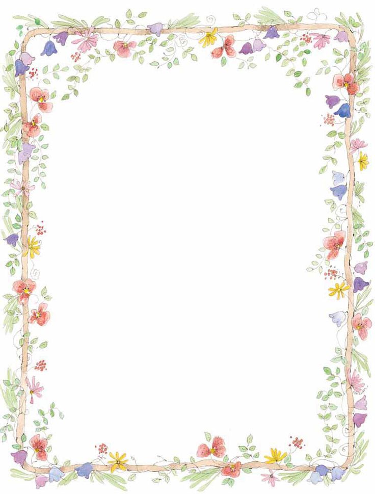 Free Flower Border Clip Art | Diseños papeleria | Pinterest