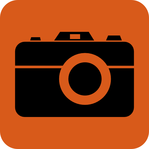 Orange Camera Black Clip Art - vector clip art online ...