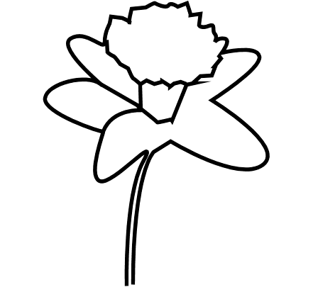 Daffodil Clipart Black And White - Free Clipart Images