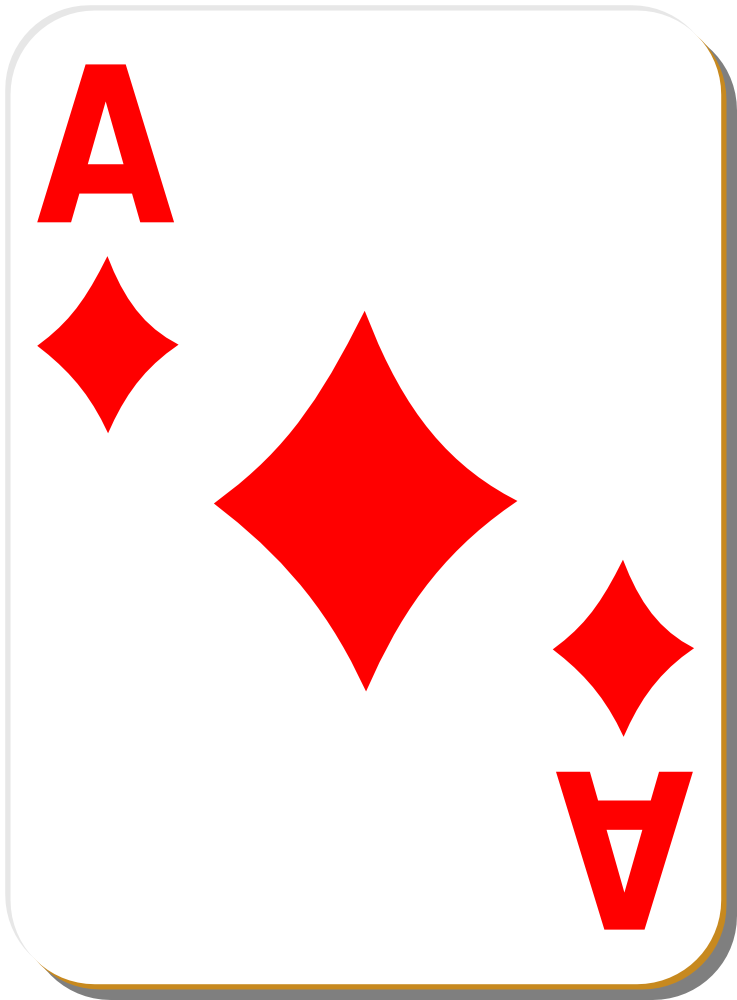 OnlineLabels Clip Art - White Deck: Ace Of Diamonds