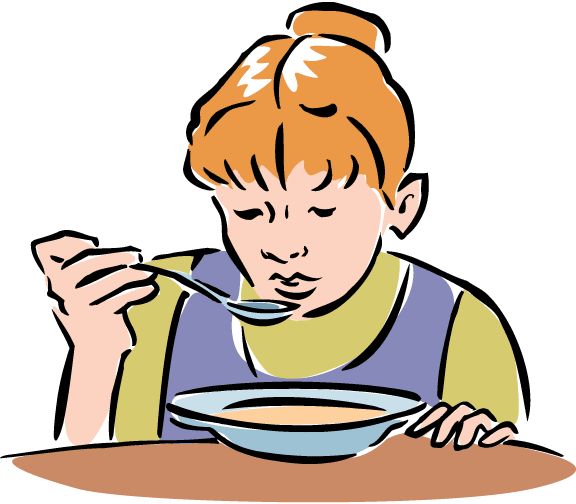 Eating Dinner Clipart