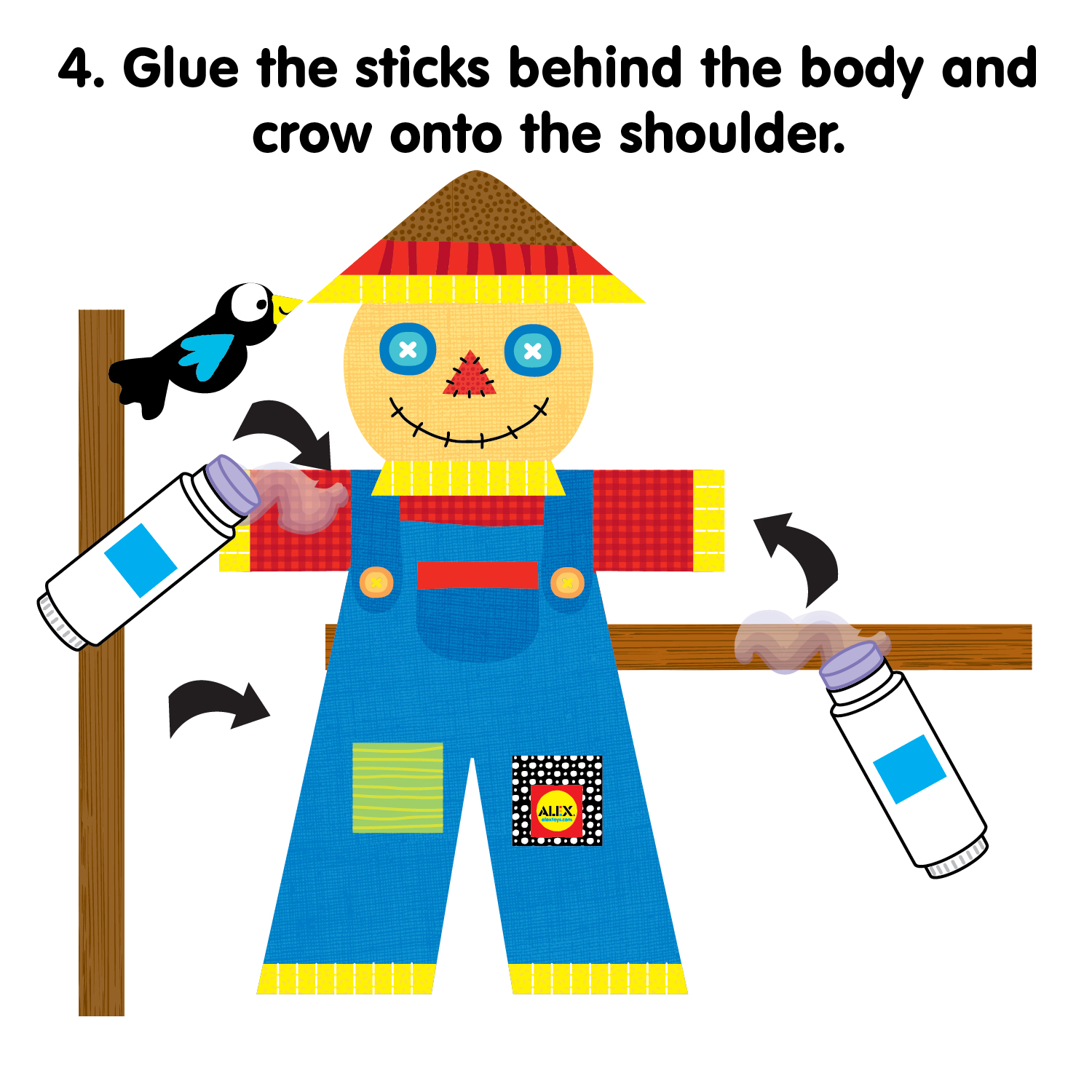 Kids Thanksgiving Crafts: Make a Scarecrow Printable - AlexBrands.com