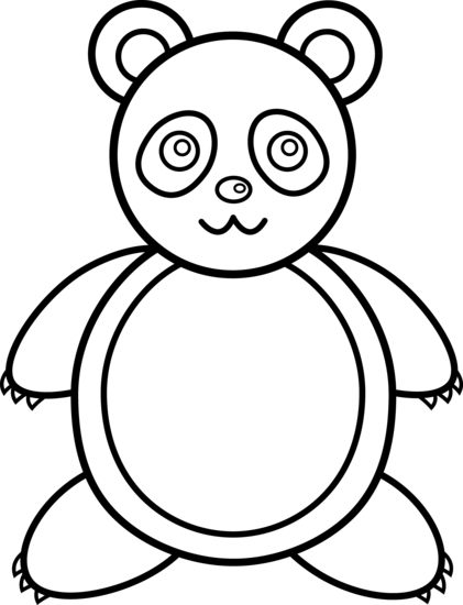 PANDA OUTLINE | Free Download Clip Art | Free Clip Art | on ...