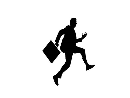 PresentationPro - Business Silhouette Man Jumping Briefcase 01