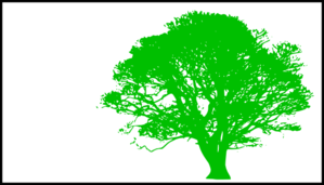 Tree, Green Silhouette, White Background Clip Art ...