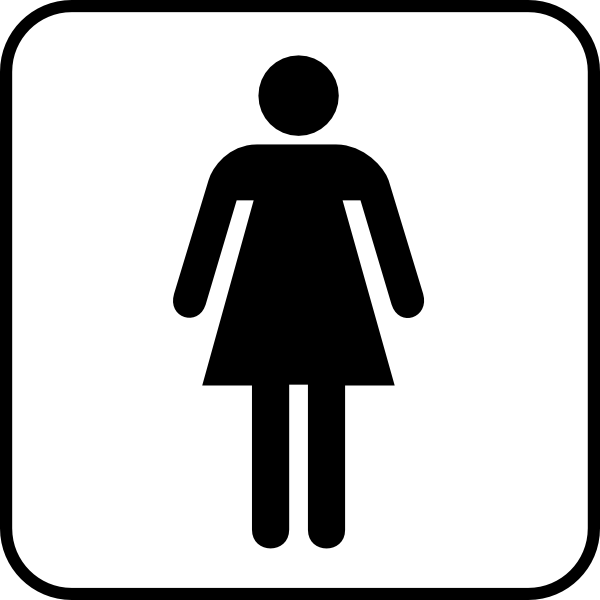 Ladies restroom sign clipart