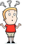 Confused student clipart