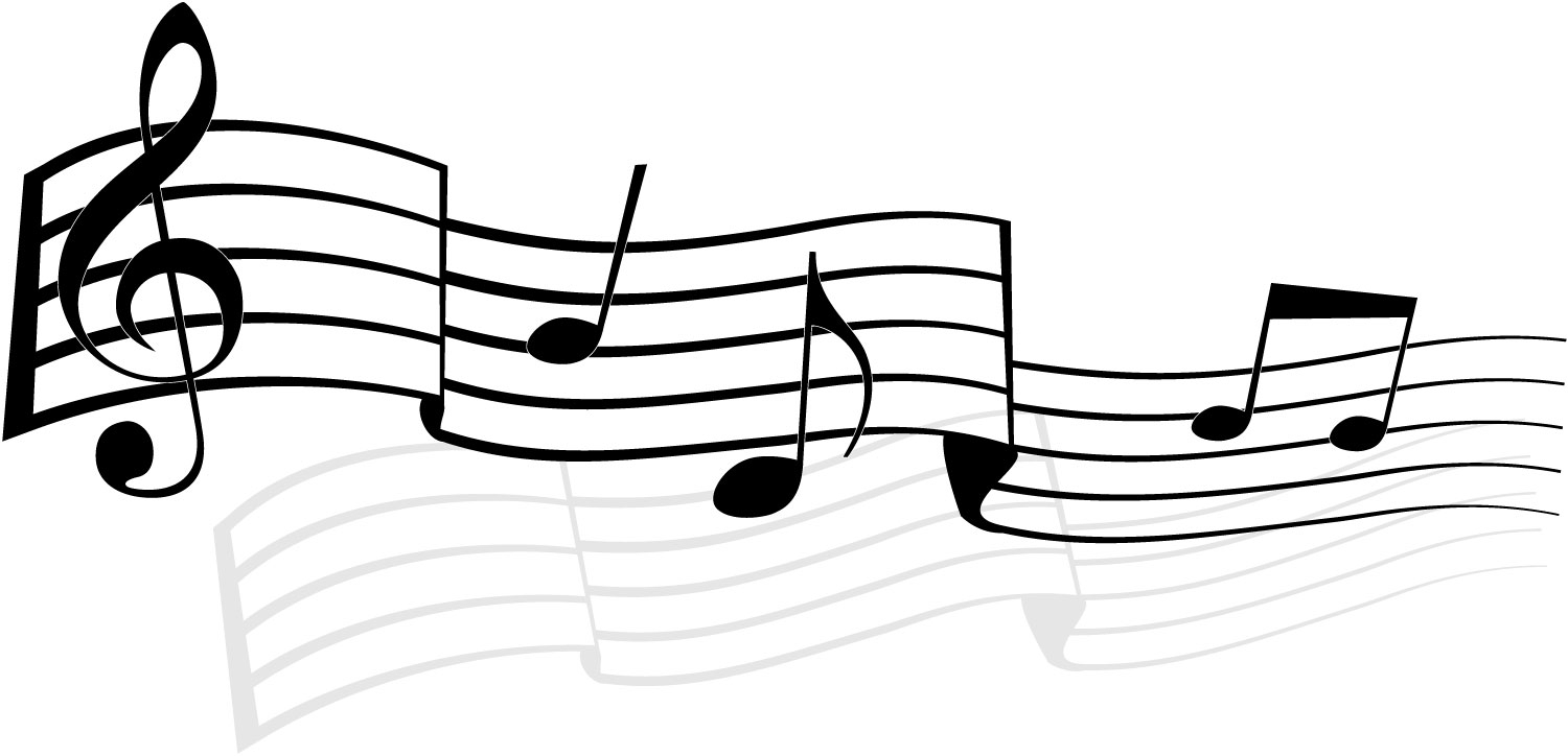music notes on wavy staff