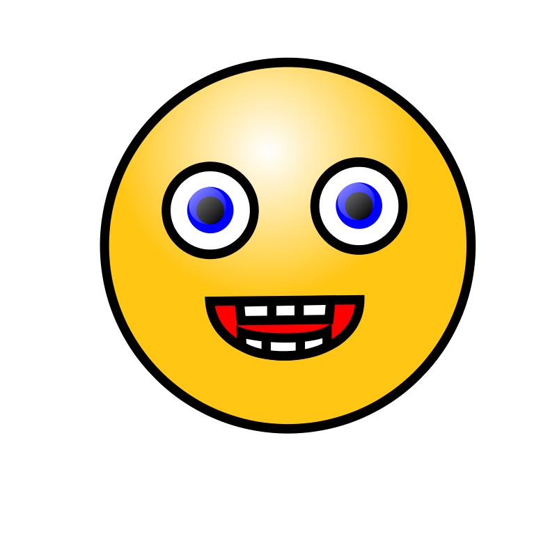 Clipart - Emoticons: Laughing face