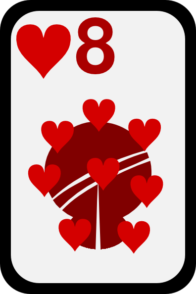 Eight Of Hearts clip art Free Vector