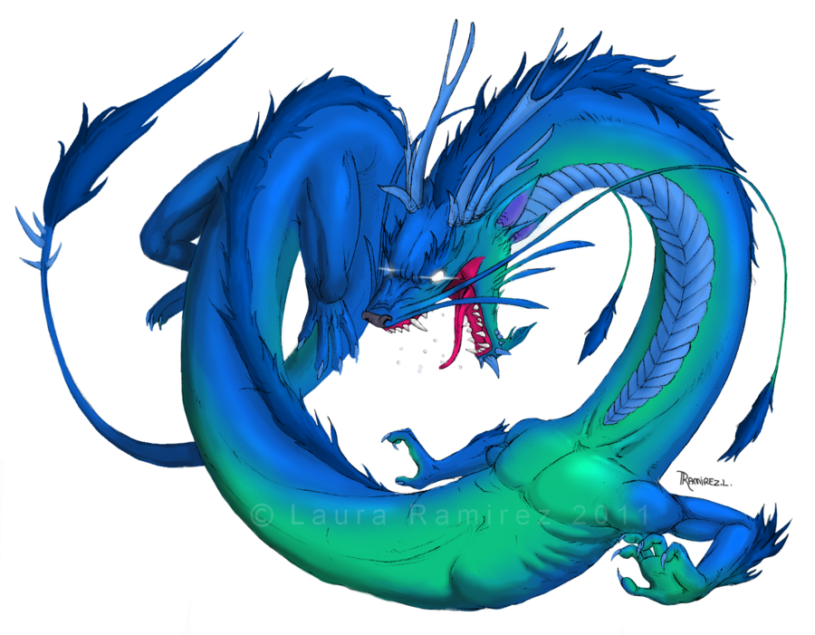 Blue Eastern Dragon