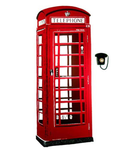 English phone booth clipart