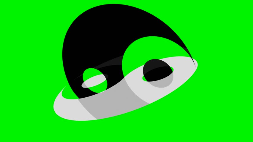 Rotating Yin Yang Symbol On Green Screen Stock Footage Video ...