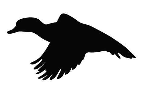 Duck flying silhouette vector – Silhouettes Vector