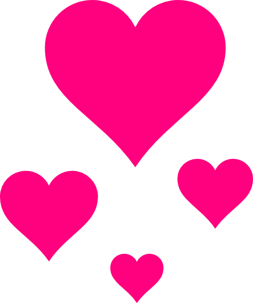 Pink Hearts Clip Art - vector clip art online ...