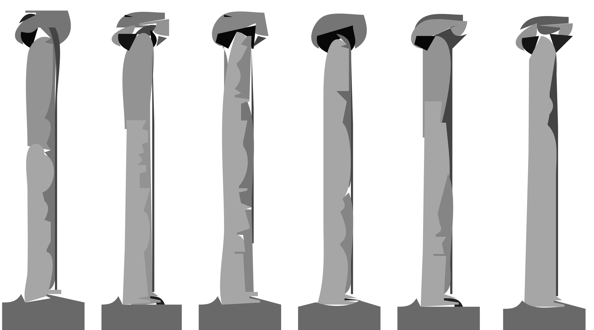 Clipart - Missouri Columns Grayscale