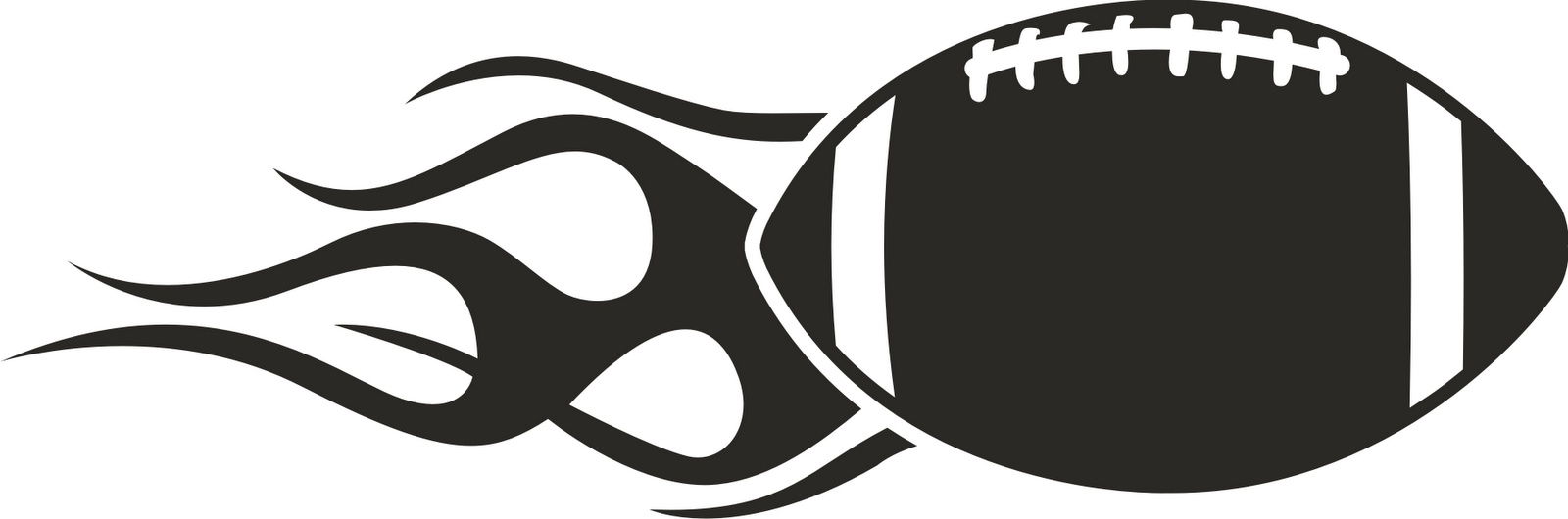 Free black and white football clipart