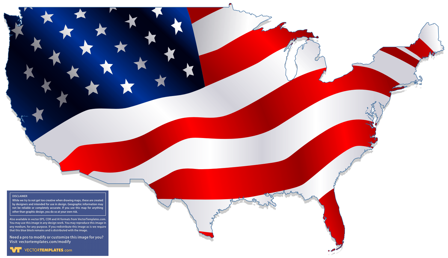 Usa map clipart vector free