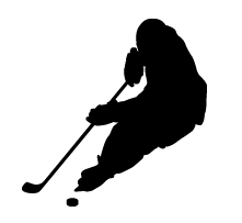 Hockey silhouette clip art