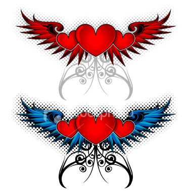 Models, Wing tattoos and Heart wings tattoo