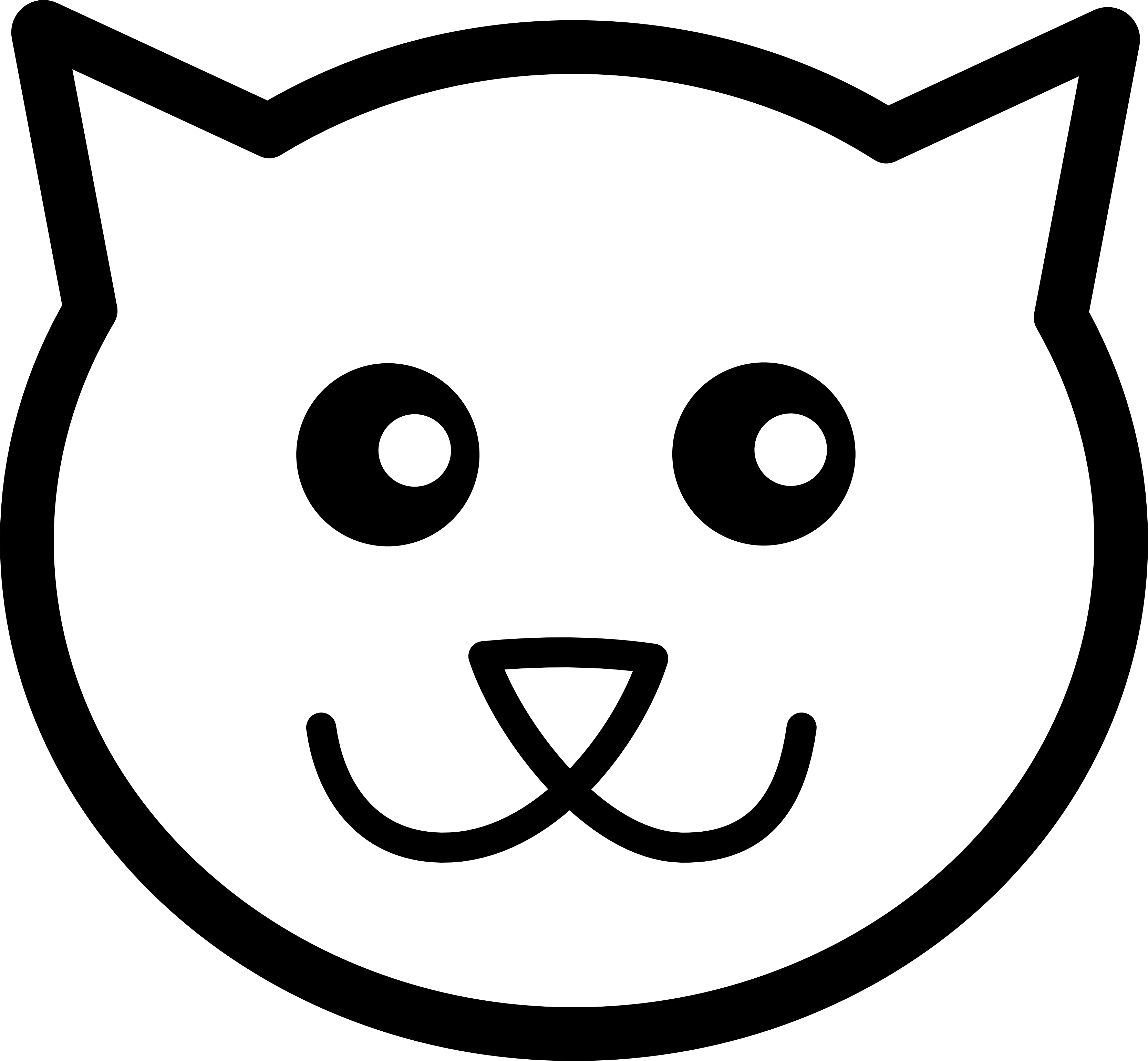 Cat face outline clipart