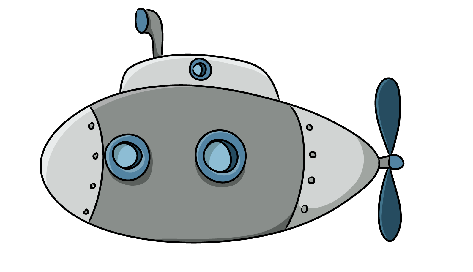 Cartoon submarine clipart