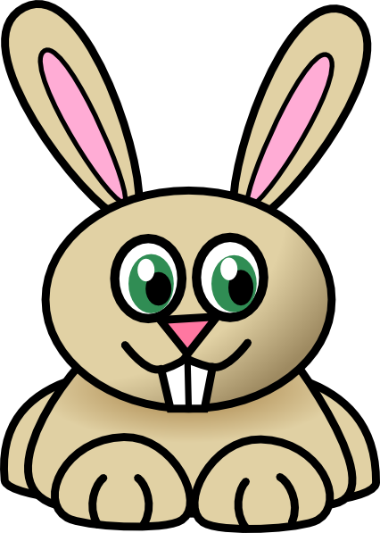 Baby bunny head clipart