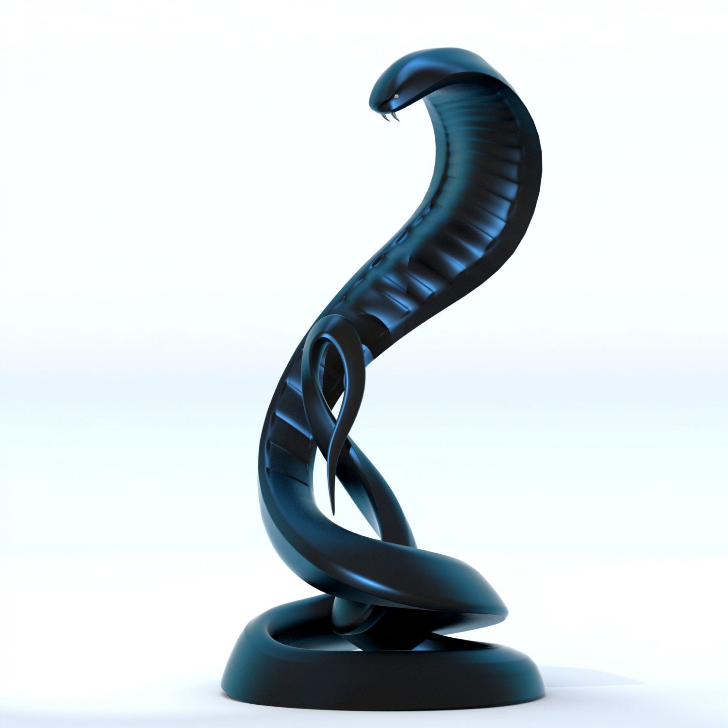 Cobra" | Contemporary Snake Sculpture - Mike Fields Bronzes