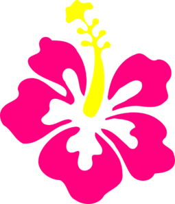 Happy Pink Hibiscus Clip Art - vector clip art online ...