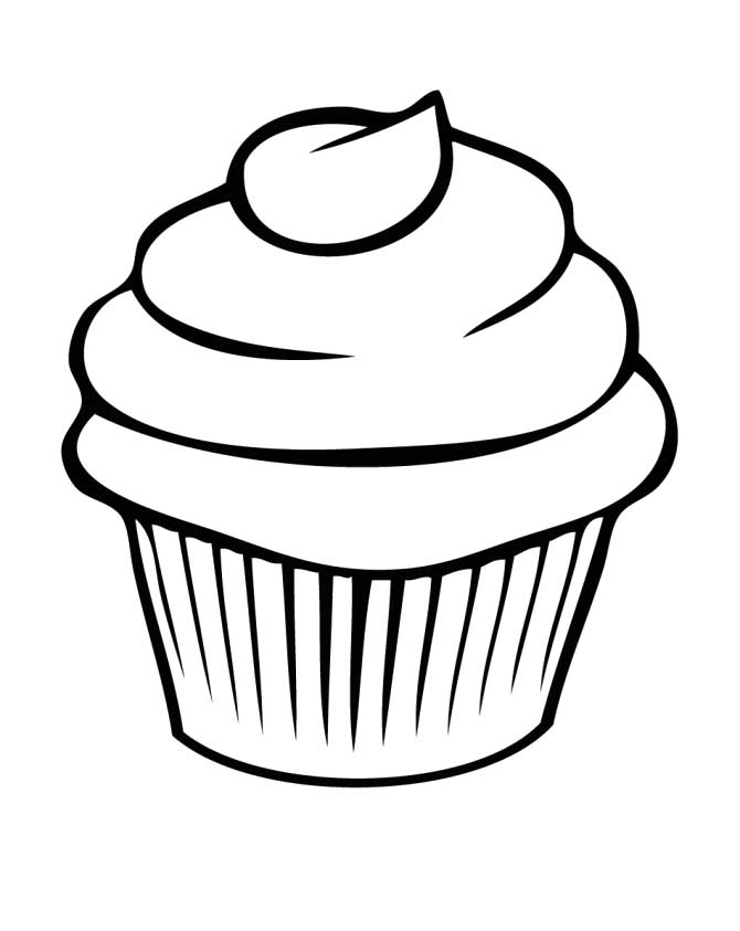 Best Cupcake Outline #8263 - Clipartion.com