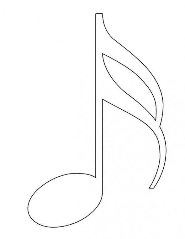 Eighth Note Outline | Free Download Clip Art | Free Clip Art | on ...