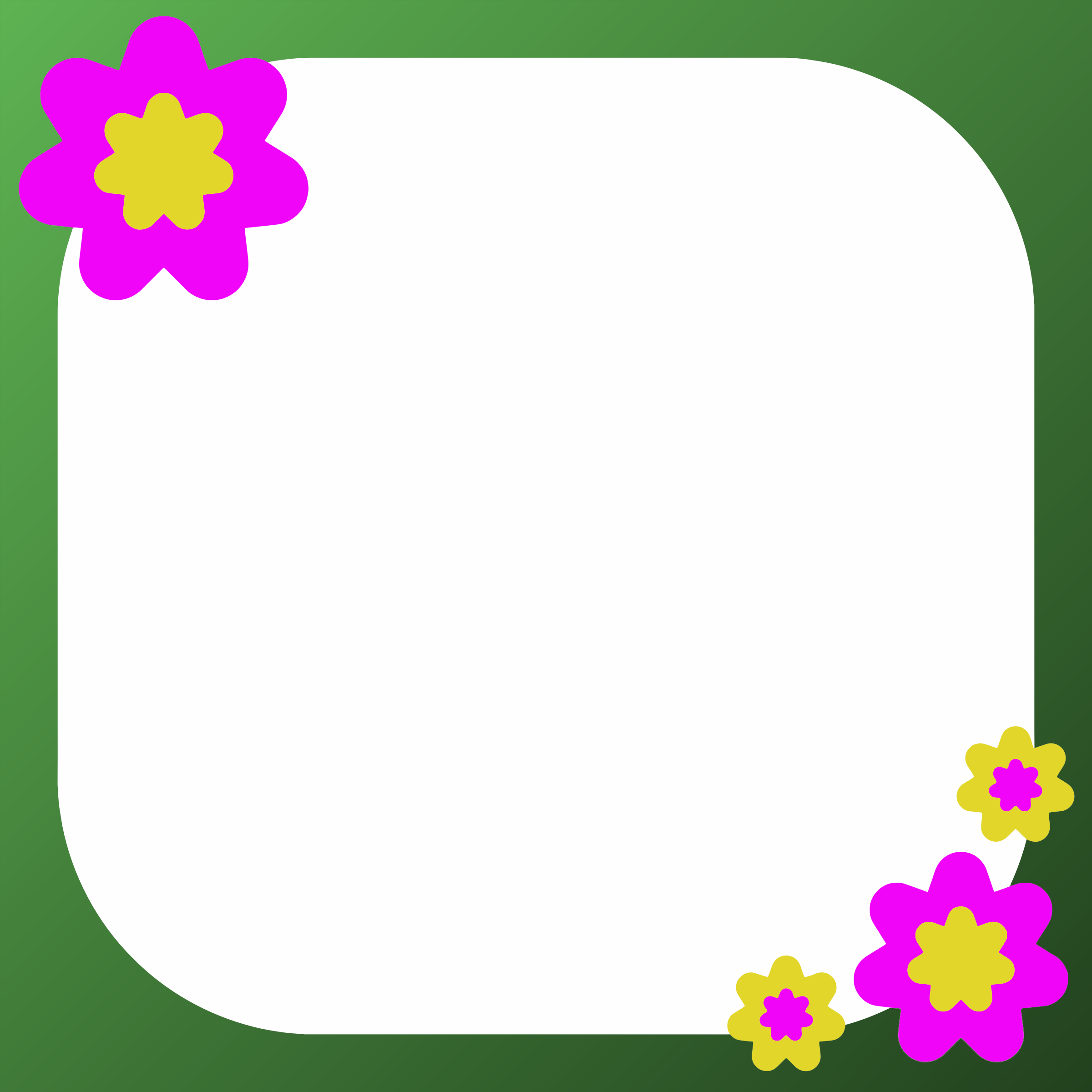 Clipart - Frame With Flowers